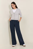 Stretch Woven Wide-Leg High-Rise Pant